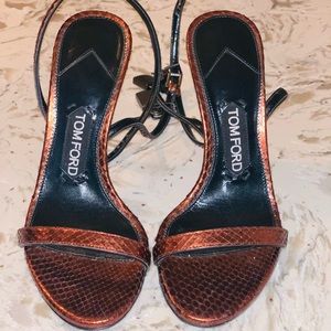 Tom Ford Python Padlock Heels